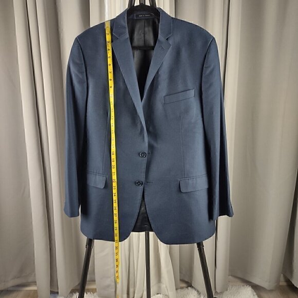 Calvin Klein Men's Navy Blue Multi Pocket Button Up Blazer Jacket Size 44R - Picture 5 of 13